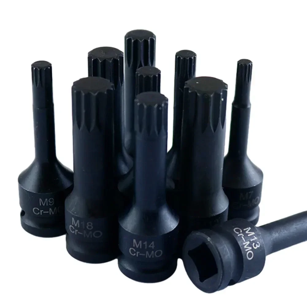 Cnc Bits - 1 Stück M5-M19 für Schlagschraubenschlüssel-Adapter, 1/2-Zoll-Antrieb,