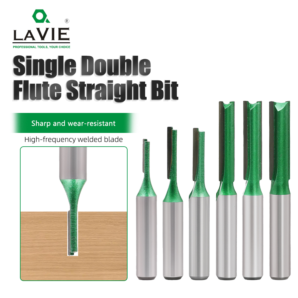 End Mill Set - LAVIE 8mm Schaft 6-teiliges Nutfräser-Set 3-8mm