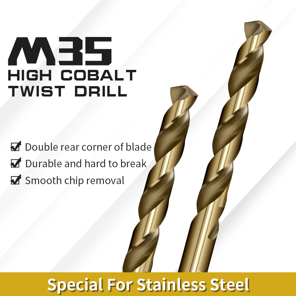 End Mill Set - 0,5–13 mm HSS M35 Spiralbohrer mit