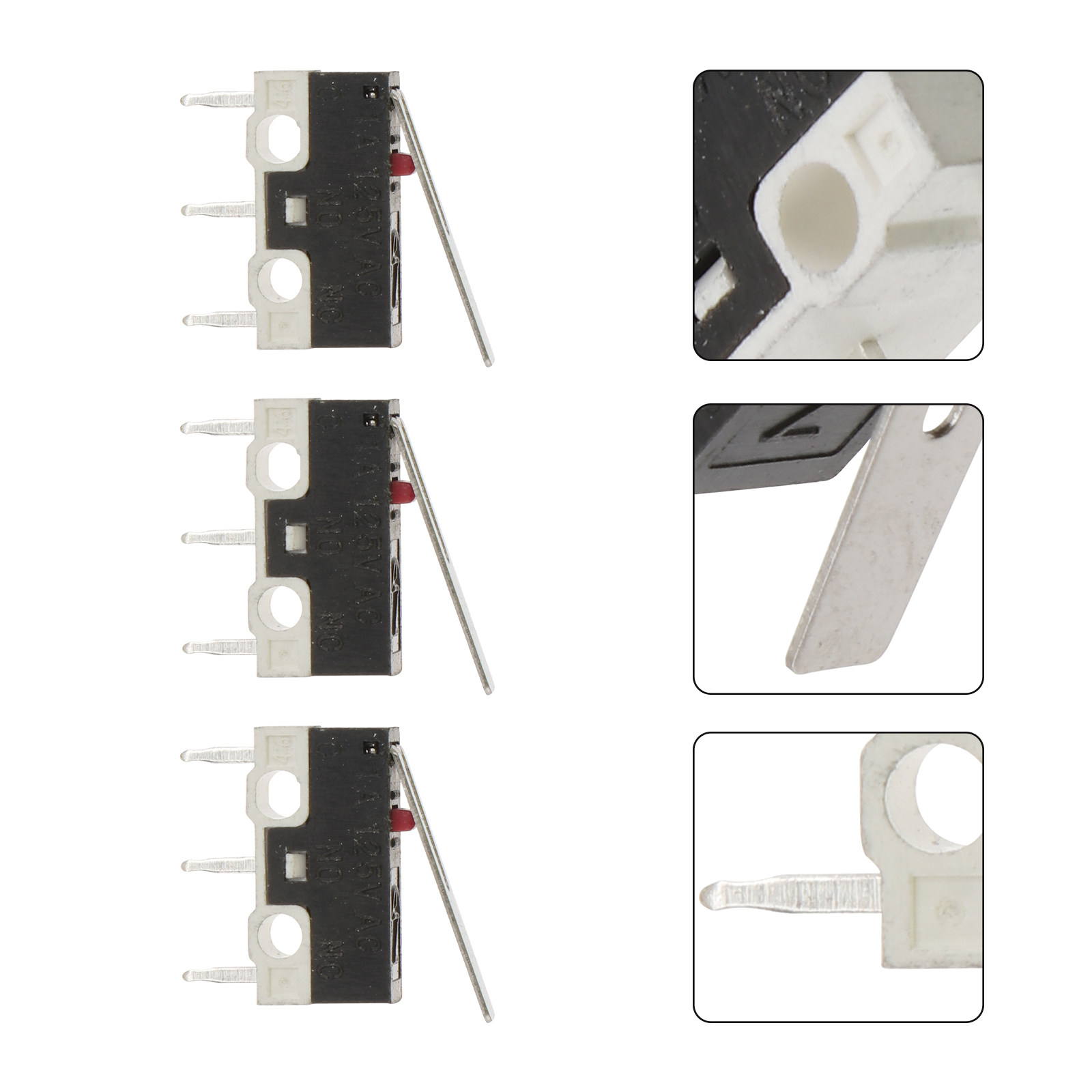 Limit Switch - 5 Stück Mikro-Endschalter mit langem Scharnierhebel,