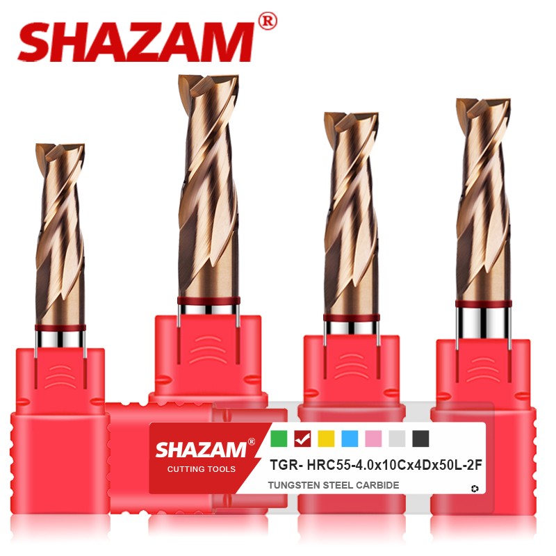 End Mill Set - Shazam TGR-HRC55 2f farb kreis flach