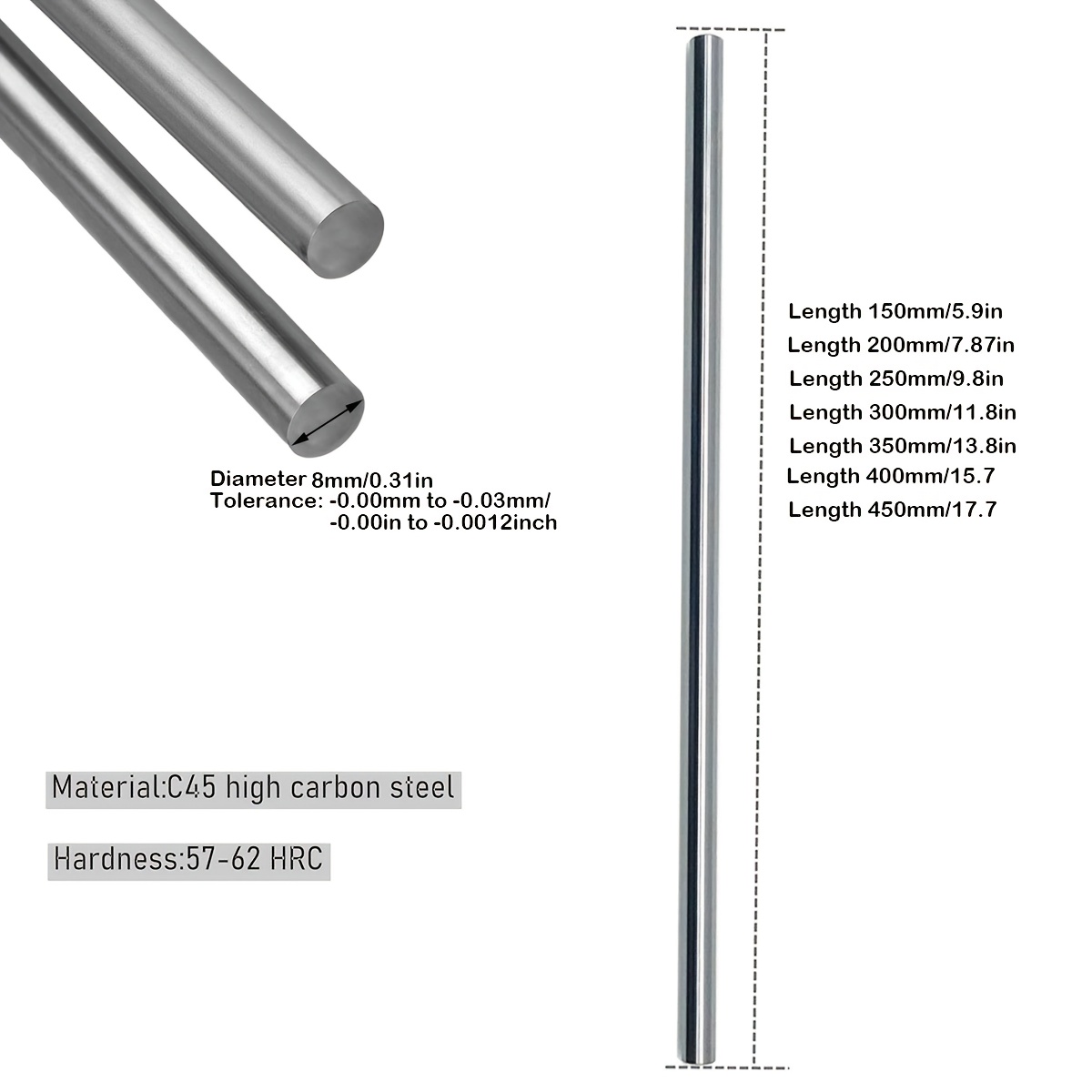 2 Stück Linearführungsstangen, – Linear Rod 8Mm Bewertung und Preis