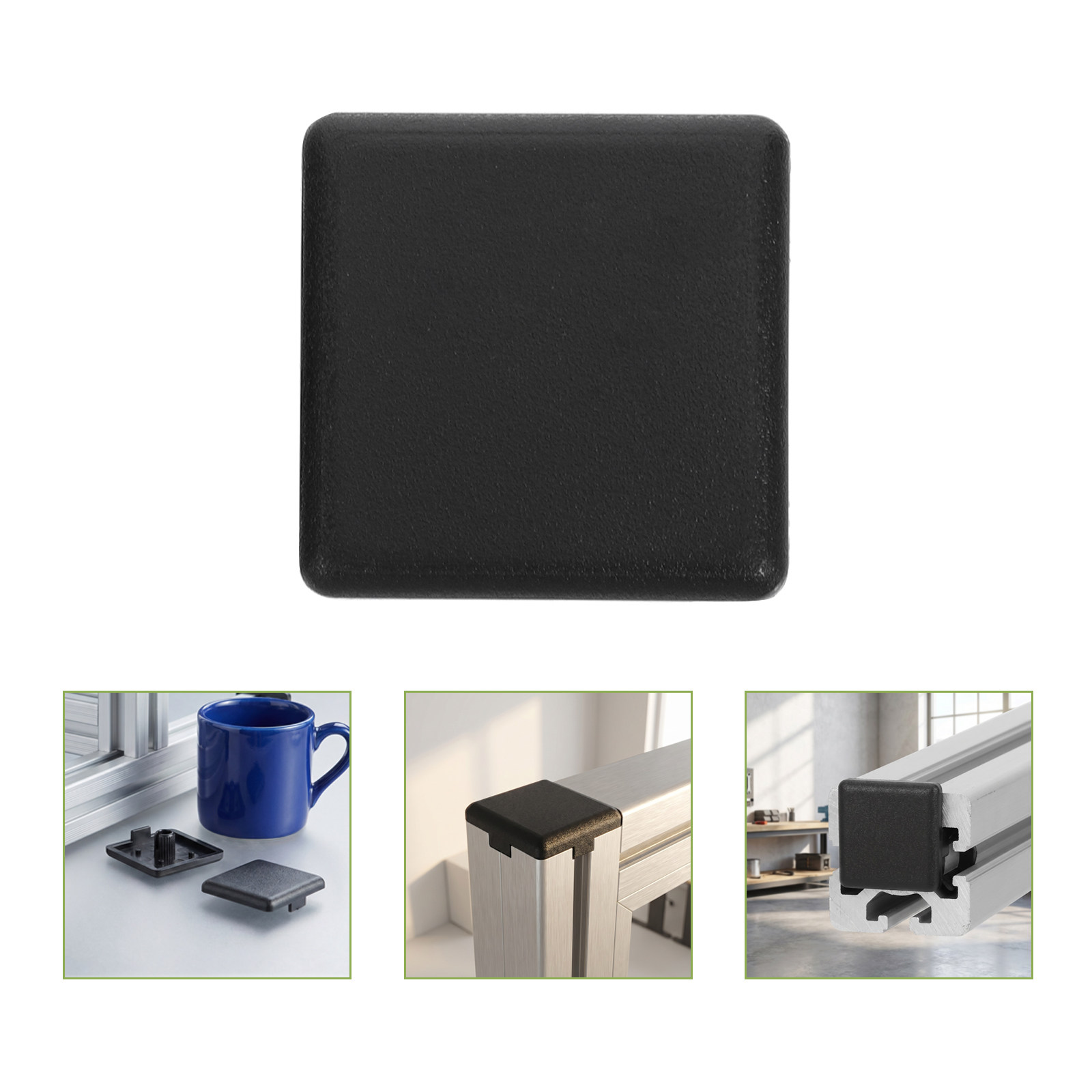 10 Stück schwarze Kunststoff-E – Aluminium Extrusion Bewertung und Preis