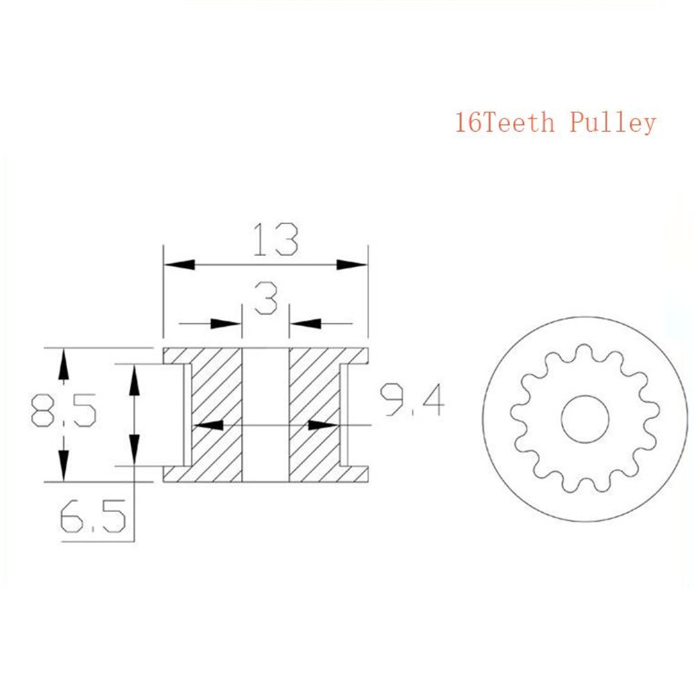 GT2 Umlenkrolle, 16/20 Zähne,  – Gt2 Pulley Bewertung und Preis