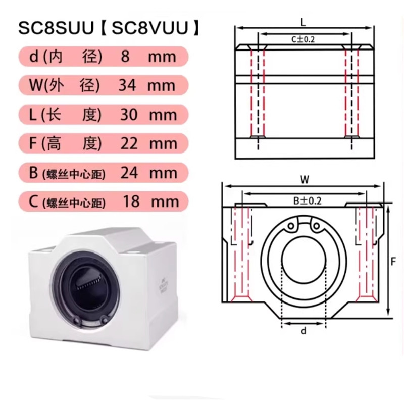 1PC SCS6UU SCS8UU SCS10UU SCS1 – Linear Rod 8Mm Bewertung und Preis