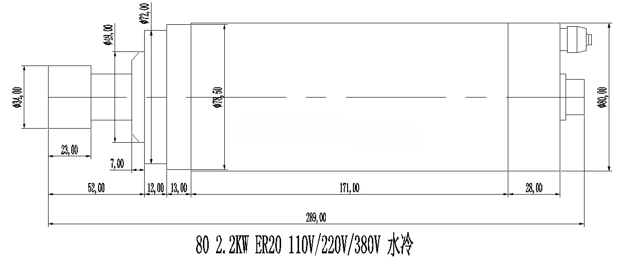 2,2 kW Wassergekühlter Spindel – Water Cooled Spindle Bewertung und Preis