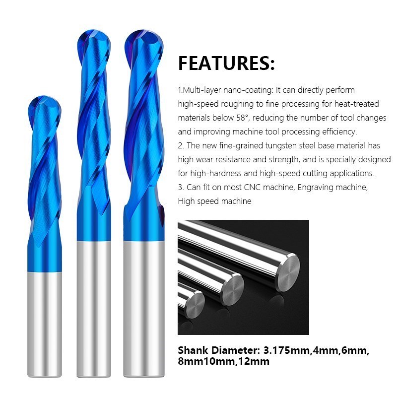 XCAN Ball Nase Ende Mühle 3,17 – End Mill Set Bewertung und Preis